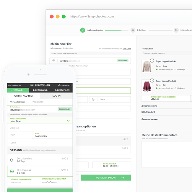 3-Step-Checkout